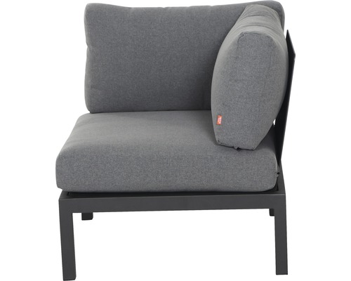 Graues Ecksofa-Modul mit Metallrahmen und Polsterung
