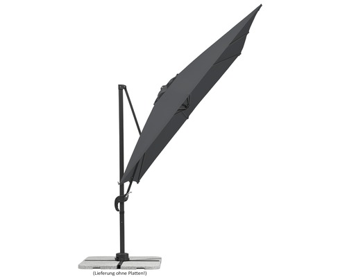 Parasol déporté Schneider Rhodos Junior 270x270x240 cm polyester 180 g/m² anthracite