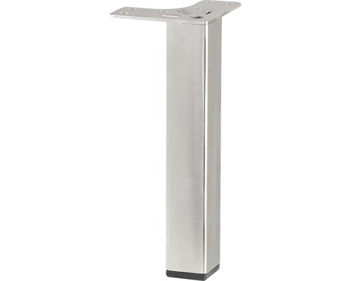 Tarrox Pied de meuble à angle 15 cm 25 x 25 mm, acier inoxydable décor Pied de meuble en acier inoxydable avec plaque de montage