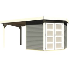 Gartenhaus Karibu Grünwald 5 mit Schleppdach 2,2 m 492,5 x 262 cm terragrau