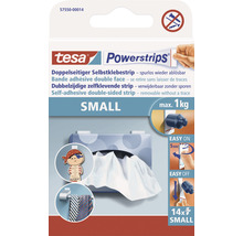 tesa Powerstrips doppelseitiger Selbstklebestrip Small 14x34 mm max. 2 kg 14 Stück-thumb-0