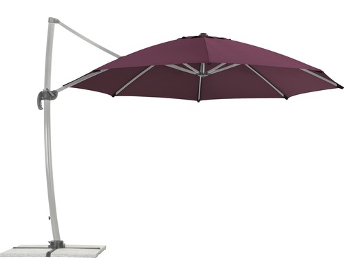 Parasol déporté avec socle et housse