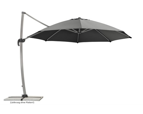 Parasol déporté Schneider Rhodos Rondo 390x350x280 cm polyester 200 g/m² anthracite