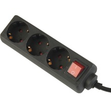 Steckdosenleiste 3-fach Schalter 3G1,5 schwarz 1,4 m-thumb-0