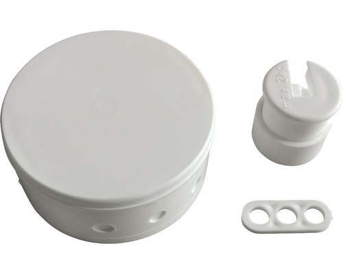 Boîtier de distribution au plafond avec suspension plastique blanc pour lampes Cache-piton de plafond avec accessoires