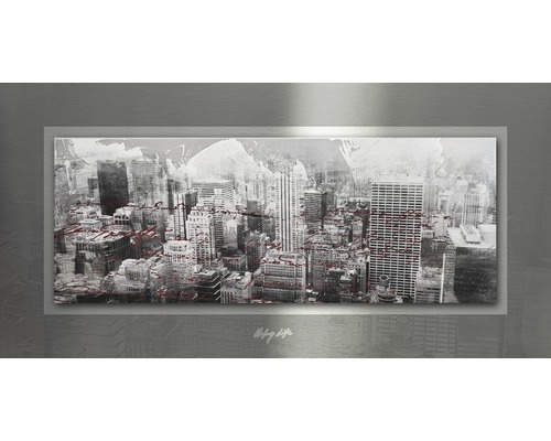 Tableau en métal City Life 50x100 cm