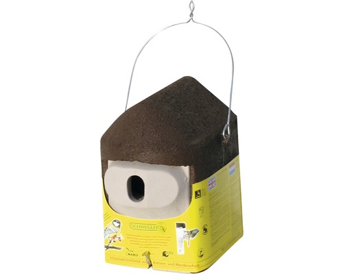 Nichoir avec suspension pour protection contre les chats et les fouines