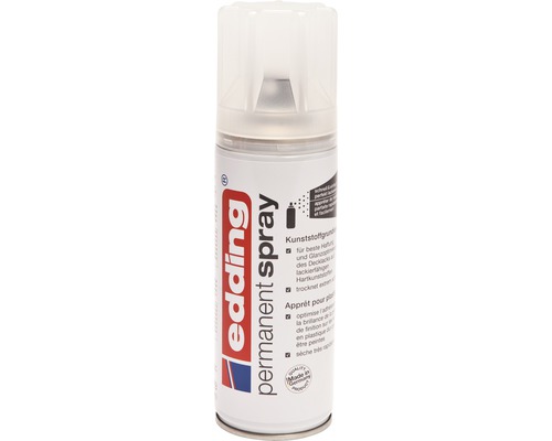 Apprêt pour plastique Spray edding incolore 200 ml Bombe de peinture permanente Edding pour plastique