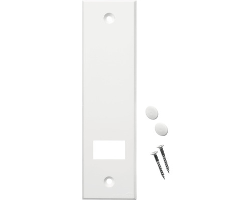 Platine de sonnette blanche avec vis de fixation