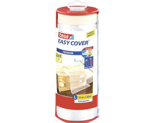 Film de protection Tesa Easy Cover Premium, taille L, 33 mètres sur 1,40 mètre