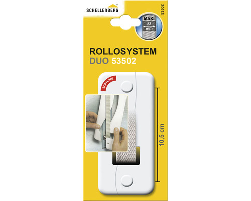 Schellenberg Rollladensystem Duo 53502 mit einer Gurtbandbreite von 23 mm und einer Länge von 10,5 cm
