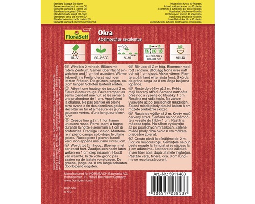Semences d''okra de la marque FloraSelf
