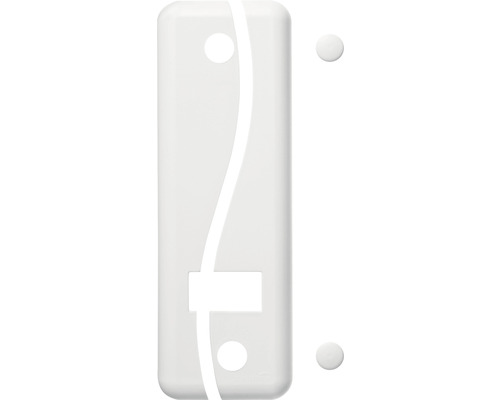 Plaque de recouvrement Duo Schellenberg 53702, 13,5 cm, blanc Cache pour contacts de porte ou de fenêtre avec deux vis