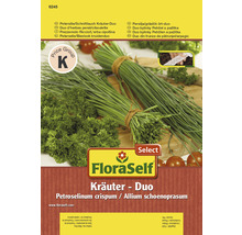 FloraSelf Kräuter Duo Petersilie und Schnittlauch Samenpackung