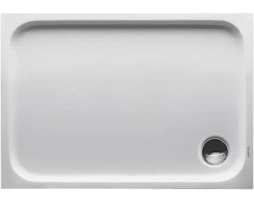 Receveur de douche DURAVIT D-Code 1.000 x 700 x 85 mm blanc lisse 720093000000000 Receveur de douche rectangulaire avec drain