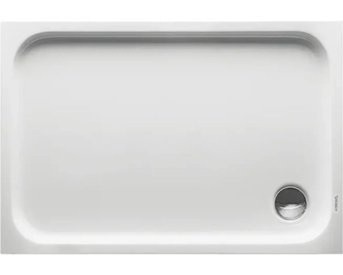 Receveur de douche DURAVIT D-Code 1.100 x 750 x 85 mm blanc lisse 720097000000000 Receveur de douche rectangulaire avec drain