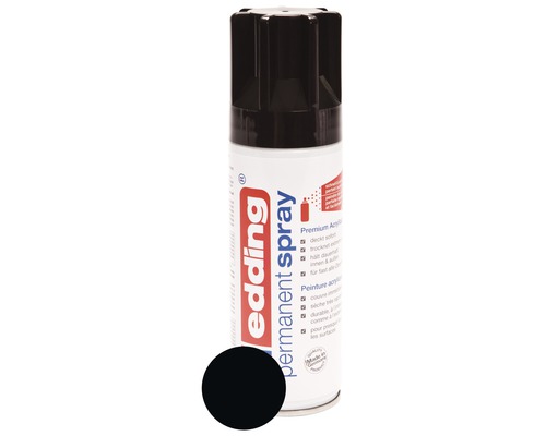 Permanent Spray edding noir foncé brillant 200 ml Aérosol de peinture permanente Edding