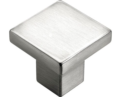 Bouton de meuble en zinc moulé sous pression acier inoxydable Øxh 30x30 mm