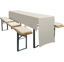 Ensemble table et bancs pliants largeur 70 cm épicéa 3 pièces