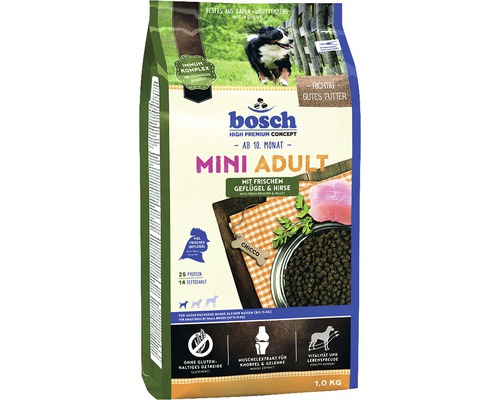 Croquettes pour chiens bosch Mini Adult volaille & millet 1 kg