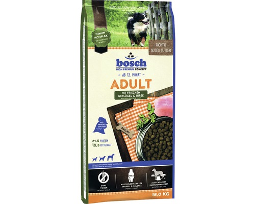 Croquettes pour chiens bosch Adult volaille et millet 15 kg