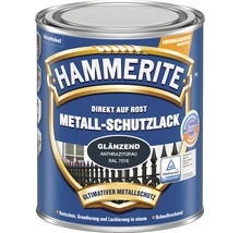 Laque de protection pour métaux Hammerite gris anthracite brillant 750 ml