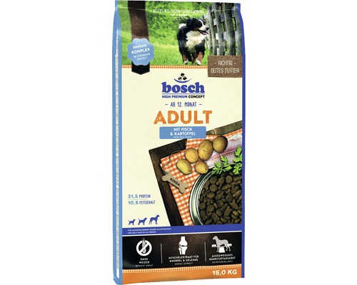 Croquettes pour chien bosch Adult poisson & pomme de terre 15 kg