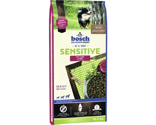 Hundefutter trocken, bosch Sensitive Lamm & Reis 15 kg