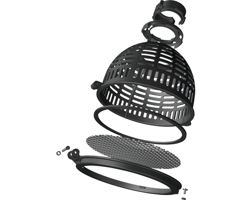 Explosionszeichnung eines Teichpumpenkorbs mit Zubehör