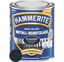 Laque de protection pour métaux Hammerite gris anthracite brillant 750 ml