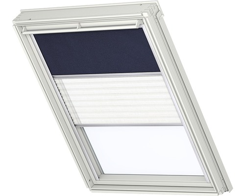 Fenêtre de toit avec store occultant et store plissé