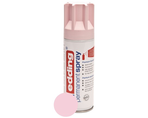 Permanent Spray edding rose pastel mat satiné 200 ml Bombe de peinture permanente Edding