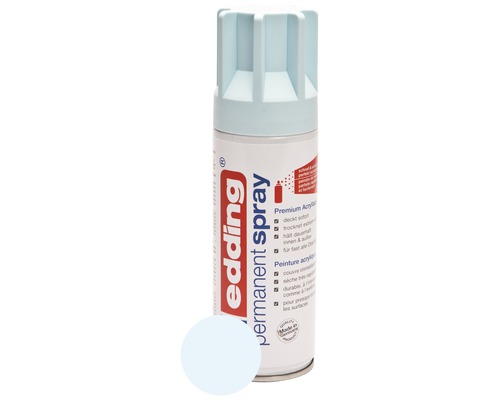 Permanent Spray edding bleu pastel mat satiné 200 ml Aérosol de peinture permanente Edding