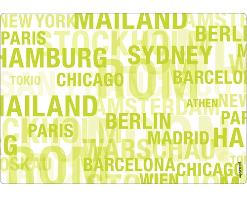Crédence mySPOTTI Cities green 59x41 cm