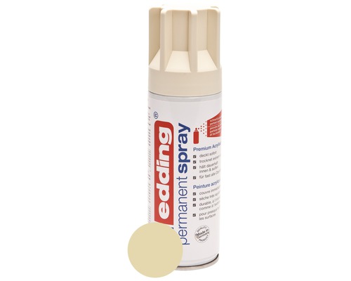 Permanent Spray edding ivoire clair mat satiné 200 ml Bombe de peinture permanente Edding