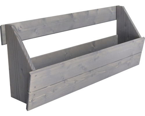 Jardinière surélevée verticale Boîte de jardinière surélevée pour élément de clôture Joris 88x20,5x37 cm gris clair