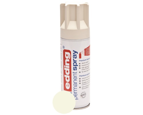 Permanent Spray edding blanc crème mat satiné 200 ml Bombe aérosol permanente Edding