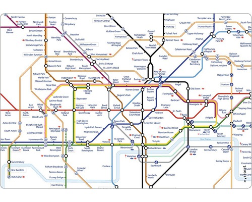 Crédence mySPOTTI Subway London 59x41 cm