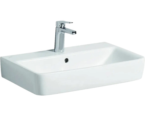 GEBERIT Waschtisch Renova Compact 60 cm weiß mit KeraTect® Spezialglasur 226160600 Waschbecken aus Sanitärkeramik mit Armatur
