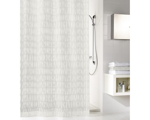 Rideau de douche Kleine Wolke Zora PEVA 180 x 200 cm blanc