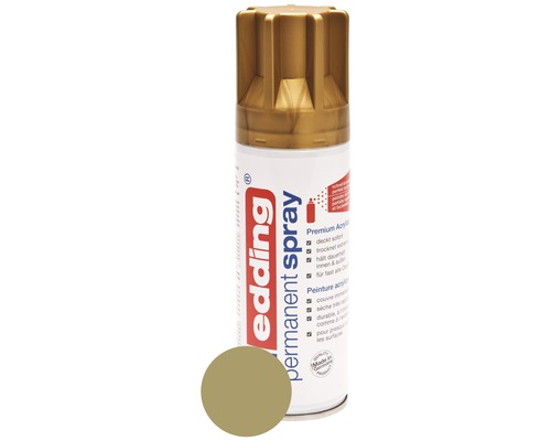 Permanent Spray edding or riche mat satiné 200 ml Bombe de peinture permanente Edding
