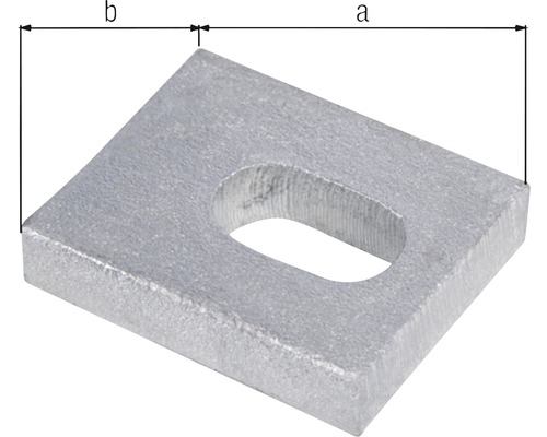 Vierkant-Scheibe mit länglichem Loch