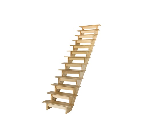 Escalier en bois avec treize marches