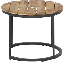 Table de jardin avec plateau en teck et structure en métal