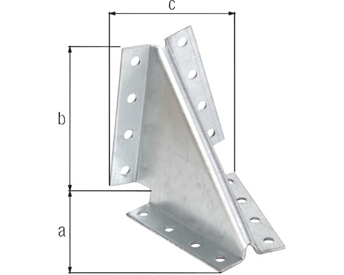 Metallwinkel mit Bohrungen zur Befestigung
