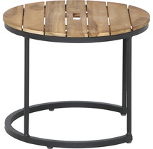 Table de jardin en bois avec structure en métal