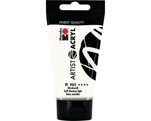 Peinture acrylique Marabu Artist Acryl blanc mélangé 902 75 ml Marabu Artist Acryl blanc miscible en tube