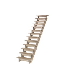 Holztreppe mit Stufen