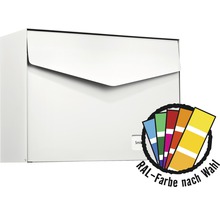 Boîte aux lettres MEFA en acier revêtu par poudre lxhxp 430/312/178 mm Letter 113M en couleur RAL au choix avec volet-thumb-0