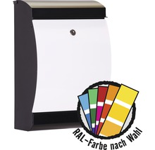 Boîte aux lettres MEFA en acier revêtu par poudre lxhxp 323/492/194 mm Penguin 303 en couleur RAL au choix avec compartiment pour les journaux-thumb-0